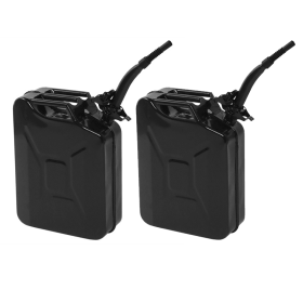 2 Pcs Jerry Fuel Can, 5.3Gallon/20L Portable Jerry Gas Can with Flexible Spout System